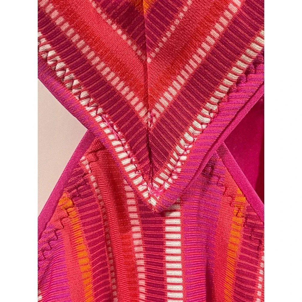 Trina Turk Marai High Neck Cut‎ Out Maillot Size 4